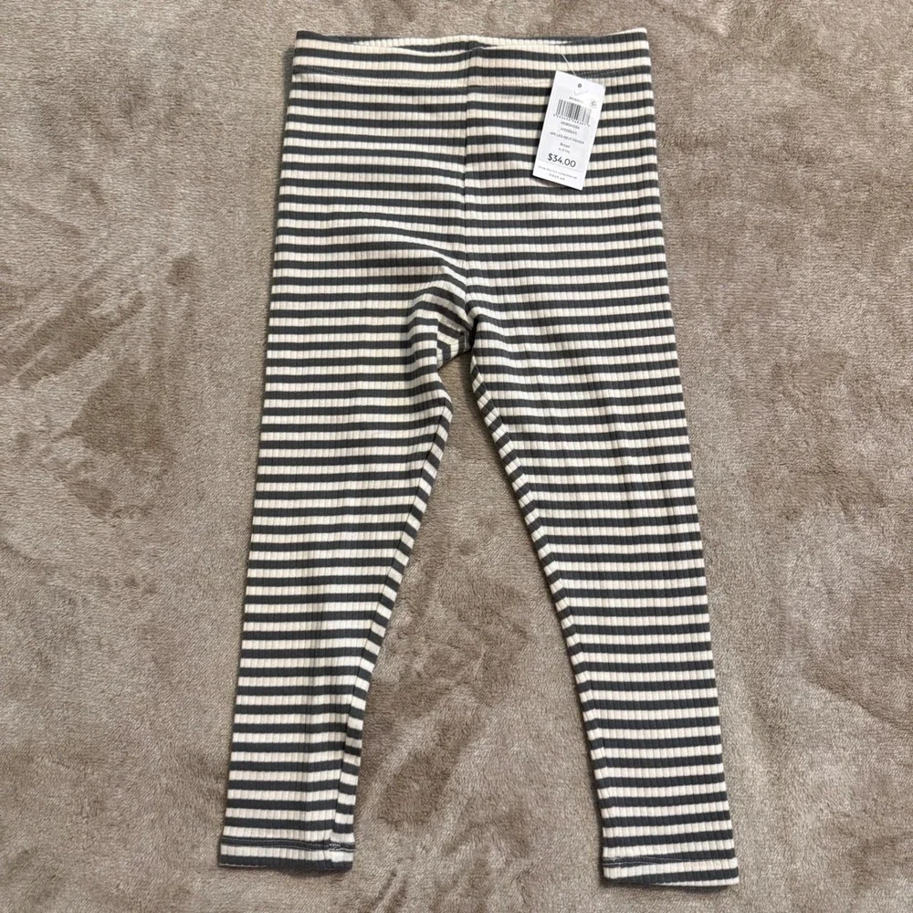 Next Girls 3pc Ribbed Panda Set Pink Top Striped Polka Dot Leggings 4-5Y NWT
